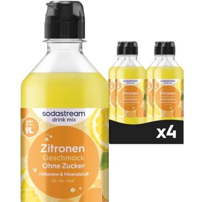 sodastream drink mix Zitrone ohne Zucker, 4er Pack (4 x 440 ml) sodastream drink mix Zitrone ohne Zucker, 4er Pack (4 x 440 ml)