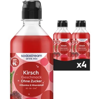 sodastream drink mix Kirsche ohne Zucker, 4er Pack (4 x 440 ml) sodastream drink mix Kirsche ohne Zucker, 4er Pack (4 x 440 ml)