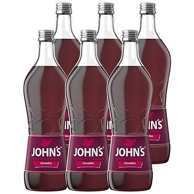 JOHN'S Grenadine – 6 x 0,7L Flaschen – Fruchtiger Granatapfel-Sirup für Cocktails, Limonaden & Desserts – Perfekt für Tequila Sunrise & Shirley Temple JOHN'S Grenadine – 6 x 0,7L Flaschen – Fruchtiger Granatapfel-Sirup für Cocktails, Limonaden & Desserts – Perfekt für Tequila Sunrise & Shirley Temple