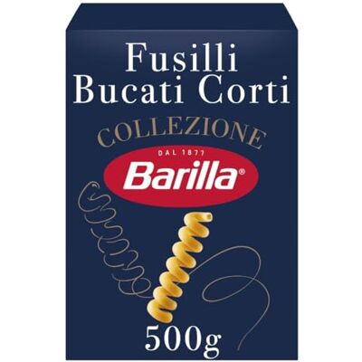 Barilla Collezione Fusilli Bucati Corti Pasta aus hochwertigem Hartweizen immer al dente, 12er Pack (12 x 500 g) Barilla Collezione Fusilli Bucati Corti Pasta aus hochwertigem Hartweizen immer al dente, 12er Pack (12 x 500 g)