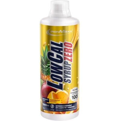 IronMaxx LowCal Syrup Zero Multifrucht 1000ml zuckerfreies Getränkesirup 1:100 ergibt 100l Getränkemischung Getränkekonzentrat mit 22mg L-Carnitin und 19mg Magnesium pro Portion IronMaxx LowCal Syrup Zero Multifrucht 1000ml zuckerfreies Getränkesirup 1:100 ergibt 100l Getränkemischung Getränkekonzentrat mit 22mg L-Carnitin und 19mg Magnesium pro Portion