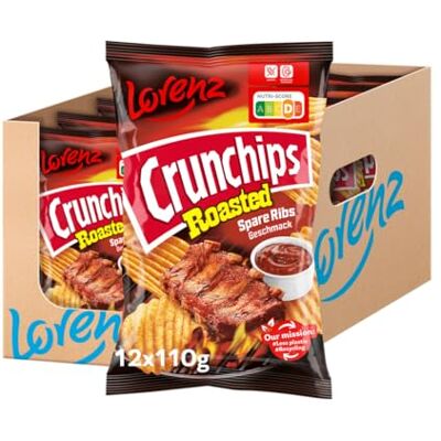 Lorenz Snack World LORENZ Crunchips Roasted Spare Ribs 12 x 110g glutenfrei Lorenz Snack World LORENZ Crunchips Roasted Spare Ribs 12 x 110g glutenfrei