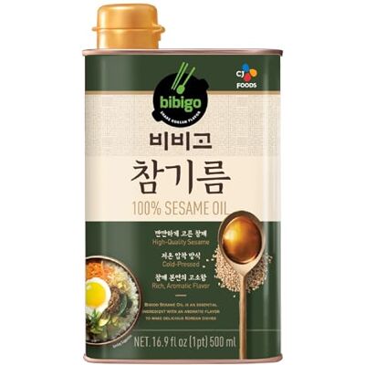 BIBIGO Sesamöl – Kaltgepresstes Öl aus hochwertigen, gerösteten Sesamkörnern – Ideal für Salate, Nudeln oder gebratene Reisgerichte – 1 x 500 ml BIBIGO Sesamöl – Kaltgepresstes Öl aus hochwertigen, gerösteten Sesamkörnern – Ideal für Salate, Nudeln oder gebratene Reisgerichte – 1 x 500 ml
