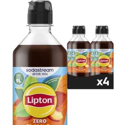 sodastream Drink Mix Lipton Zero Pfirsich Ice Tea, 4er Pack (4 x 440 ml) Zuckerfreier Sirup für Wassersprudler, Getränkesirup, ergibt bis zu 36L Fertiggetränk sodastream Drink Mix Lipton Zero Pfirsich Ice Tea, 4er Pack (4 x 440 ml) Zuckerfreier Sirup für Wassersprudler, Getränkesirup, ergibt bis zu 36L Fertiggetränk