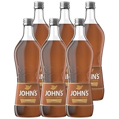 JOHN'S Karamell – 6 x 0,7L Flaschen – Aromatischer Sirup für Kaffee, Cocktails & Desserts – Perfekt für Latte Macchiato, Karamell Mule & Süßspeisen JOHN'S Karamell – 6 x 0,7L Flaschen – Aromatischer Sirup für Kaffee, Cocktails & Desserts – Perfekt für Latte Macchiato, Karamell Mule & Süßspeisen