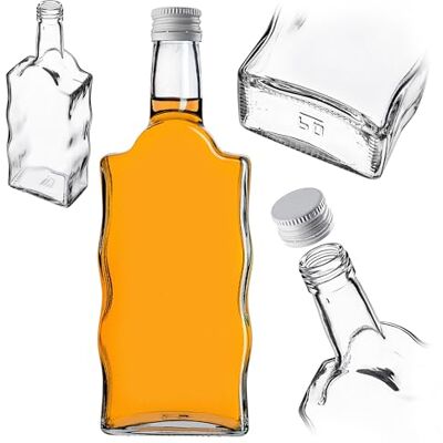 KADAX Glasflaschen 500ml mit Schraubverschluss Weiß – Leere Flaschen zum Befüllen für Saft, Likör, Öl, Essig & Sirup, Refillable Glass Bottles KADAX Glasflaschen 500ml mit Schraubverschluss Weiß – Leere Flaschen zum Befüllen für Saft, Likör, Öl, Essig & Sirup, Refillable Glass Bottles