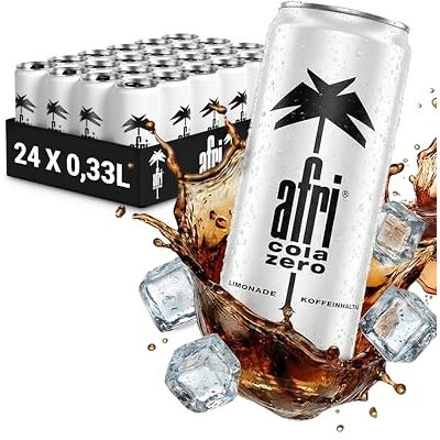 afri cola zero 24x330 ml Dosen koffeinhaltig ohne Zucker, kalorienfrei Koffeinhaltige, kalorienfreie Cola-Limonade mit vollem, einzigartigem Geschmack in praktischen Getränkedosen afri cola zero 24x330 ml Dosen koffeinhaltig ohne Zucker, kalorienfrei Koffeinhaltige, kalorienfreie Cola-Limonade mit vollem, einzigartigem Geschmack in praktischen Getränkedosen