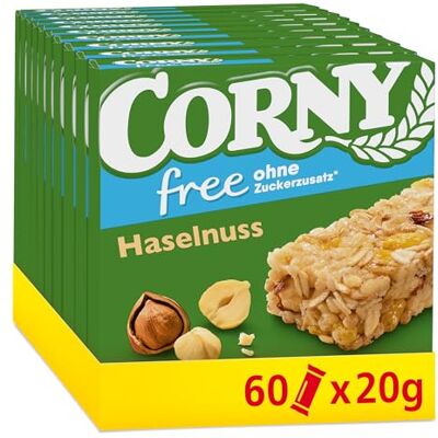 Corny 60 x Free Hazelnut Müsliriegel 60x20g = 1200g Corny 60 x Free Hazelnut Müsliriegel 60x20g = 1200g
