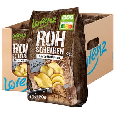 Lorenz Snack World Rohscheiben Steinsalz, 10er Pack (10 x 120 g) Lorenz Snack World Rohscheiben Steinsalz, 10er Pack (10 x 120 g)