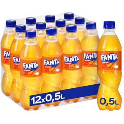 Fanta Orange fruchtig-spritzige Limonade mit klassischem Orangen-Geschmack erfrischender Softdrink in Einweg Flaschen (12 x 500 ml) Fanta Orange fruchtig-spritzige Limonade mit klassischem Orangen-Geschmack erfrischender Softdrink in Einweg Flaschen (12 x 500 ml)
