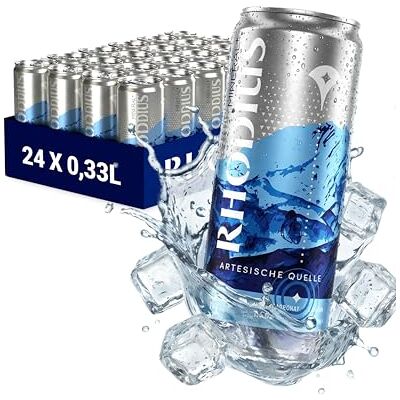 Rhodius Mineralwasser 24x0,33L Dose, Sprudel, Vulkaneifel Mineralstoffreich Aus 500 m tiefer Quelle in der Vulkaneifel, Prickelndes Sprudelwasser, Reich an Mineralien, Reich an Magnesium Rhodius Mineralwasser 24x0,33L Dose, Sprudel, Vulkaneifel Mineralstoffreich Aus 500 m tiefer Quelle in der Vulkaneifel, Prickelndes Sprudelwasser, Reich an Mineralien, Reich an Magnesium