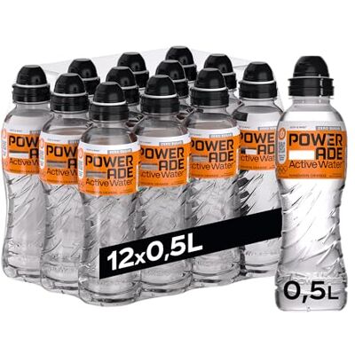 Powerade Active Water Mandarine-Orange – Zuckerfrei & Kalorienfrei – Sportgetränk mit Vitamin B3 & B6 – 12 x 500 ml Einwegflaschen Powerade Active Water Mandarine-Orange – Zuckerfrei & Kalorienfrei – Sportgetränk mit Vitamin B3 & B6 – 12 x 500 ml Einwegflaschen