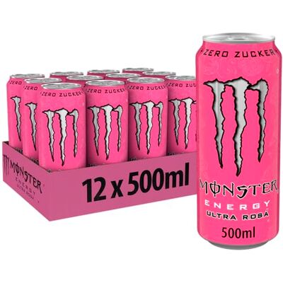Monster Cable Energy® Ultra Rosá koffeinhaltiger Energy-Drink mit erfrischend-leichtem Grapefruit-Geschmack full Flavour, zero Zucker, zero Kalorien in praktischen Einweg Dosen (12 x 500 ml) Monster Cable Energy® Ultra Rosá koffeinhaltiger Energy-Drink mit erfrischend-leichtem Grapefruit-Geschmack full Flavour, zero Zucker, zero Kalorien in praktischen Einweg Dosen (12 x 500 ml)