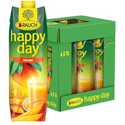 Happy Day Rauch Mango himmlisches Fruchtsaftgetränk mit Maracuja verfeinert viel Vitamin C 6x 1l Tetra Prisma Happy Day Rauch Mango himmlisches Fruchtsaftgetränk mit Maracuja verfeinert viel Vitamin C 6x 1l Tetra Prisma