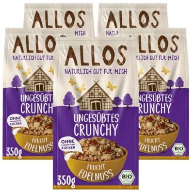 Allos Crunchy Frucht & Edelnuss Bio Knuspermüsli vegan 5 x 350g Allos Crunchy Frucht & Edelnuss Bio Knuspermüsli vegan 5 x 350g