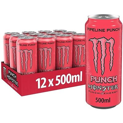 Monster Cable Energy Pipeline Punch, 12x500 ml, Einweg-Dose, mit einem Mix aus Maracuja, Orange und Guave Monster Cable Energy Pipeline Punch, 12x500 ml, Einweg-Dose, mit einem Mix aus Maracuja, Orange und Guave