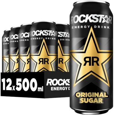 Rockstar Energy Drink Original, 12x500ml – koffeinhaltiges Getränk Rockstar Energy Drink Original, 12x500ml – koffeinhaltiges Getränk