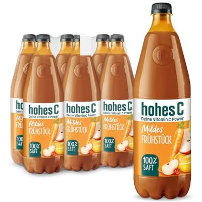 Hohes C Mildes Frühstück (6 x 1l), 100% Saft, Orange, Ananas, Apfel, Acerola, Vitamin C, ohne Zuckerzusatz, weniger Säure, vegan Hohes C Mildes Frühstück (6 x 1l), 100% Saft, Orange, Ananas, Apfel, Acerola, Vitamin C, ohne Zuckerzusatz, weniger Säure, vegan