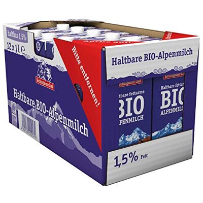 Berchtesgadener Land Bio Haltbare Bio-Alpenmilch 1.5% Fett, 12er Pack (12 x 1l) Berchtesgadener Land Bio Haltbare Bio-Alpenmilch 1.5% Fett, 12er Pack (12 x 1l)
