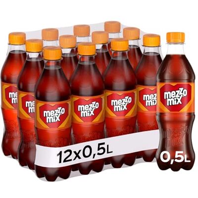 Mezzo Mix , Einzigartiges Mischgetränk aus Cola & Orange in praktischen Flaschen, EINWEG Flasche (12 x 500 ml) Mezzo Mix , Einzigartiges Mischgetränk aus Cola & Orange in praktischen Flaschen, EINWEG Flasche (12 x 500 ml)