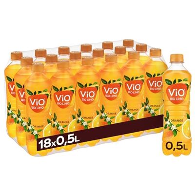 VIO BiO Limo Orange vegane Bio-Limonade mit fruchtigem Orangen-Geschmack, 20 % Saftanteil in umweltfreundlichen, 100 % recycelbaren Einweg Flaschen (18 x 500 ml) VIO BiO Limo Orange vegane Bio-Limonade mit fruchtigem Orangen-Geschmack, 20 % Saftanteil in umweltfreundlichen, 100 % recycelbaren Einweg Flaschen (18 x 500 ml)