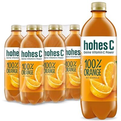 Hohes C Orange (6 x 0,5l), 100% Saft, Orangensaft, Acerolasaft, Vitamin C, ohne Zuckerzusatz laut Gesetz, vegan Hohes C Orange (6 x 0,5l), 100% Saft, Orangensaft, Acerolasaft, Vitamin C, ohne Zuckerzusatz laut Gesetz, vegan
