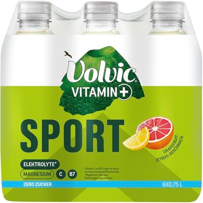 Volvic Vitamin+ Sport Grapefruit-Zitrus – 6x0,75L – Zucker- & kalorienfrei Volvic Vitamin+ Sport Grapefruit-Zitrus – 6x0,75L – Zucker- & kalorienfrei