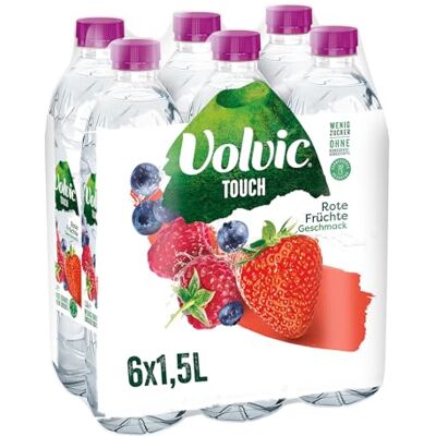Volvic Touch Rote Früchte Geschmack – Erfrischungsgetränk mit natürlichem Mineralwasser und Rote Früchte-Geschmack – ohne Konservierungsstoffe – 6 x 1,5 l Volvic Touch Rote Früchte Geschmack – Erfrischungsgetränk mit natürlichem Mineralwasser und Rote Früchte-Geschmack – ohne Konservierungsstoffe – 6 x 1,5 l
