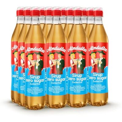Almdudler Zuckerfrei Sirup – 12 × 700 ml Kräuterlimonaden-Sirup – ohne Zucker – ergibt ca. 7 Liter Limonade – Original Alpenkräuter Geschmack Almdudler Zuckerfrei Sirup – 12 × 700 ml Kräuterlimonaden-Sirup – ohne Zucker – ergibt ca. 7 Liter Limonade – Original Alpenkräuter Geschmack