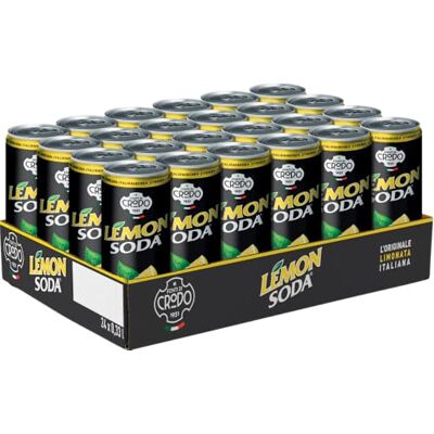 FONTI DI CRODO LEMON SODA (24x330ML) Italienische Limonade mit natürlichem Quellwasser & Zitronensaft. Limonade ohne künstliche Zusätze, ideal für Alltag, Aperitif & Cocktails FONTI DI CRODO LEMON SODA (24x330ML) Italienische Limonade mit natürlichem Quellwasser & Zitronensaft. Limonade ohne künstliche Zusätze, ideal für Alltag, Aperitif & Cocktails