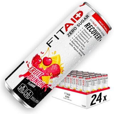 LifeAID FITAID Fruit Punch ZERO Clean Recovery Sportgetränk ohne Zucker 24x355ml LifeAID FITAID Fruit Punch ZERO Clean Recovery Sportgetränk ohne Zucker 24x355ml