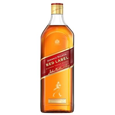 JOHNNIE WALKER Red Label, Blended Scotch Whisky, handgefertigt in den 4 bekanntesten Regionen Schottlands, 40 Prozent vol, 1.75L Einzelflasche JOHNNIE WALKER Red Label, Blended Scotch Whisky, handgefertigt in den 4 bekanntesten Regionen Schottlands, 40 Prozent vol, 1.75L Einzelflasche