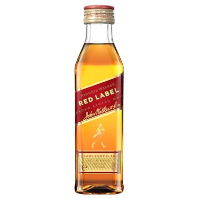 JOHNNIE WALKER Red Label, Blended Scotch Whisky, handgefertigt in den 4 bekanntesten Regionen Schottlands, 40% vol, 50ml 12 Flaschen JOHNNIE WALKER Red Label, Blended Scotch Whisky, handgefertigt in den 4 bekanntesten Regionen Schottlands, 40% vol, 50ml 12 Flaschen