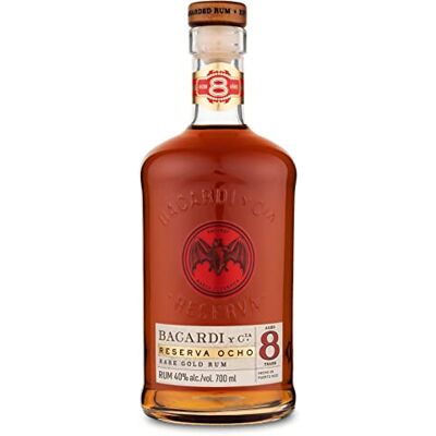 BACARDI BACARDÍ Reserva 8 Jahre alter Premium Caribbean Rum, 40% Vol., 70 cl/700 ml, im Eichenfass gereifter Karibik-Rum, 8 Jahre unter karibischer Sonne gelagert, ideal als Geschenk BACARDI BACARDÍ Reserva 8 Jahre alter Premium Caribbean Rum, 40% Vol., 70 cl/700 ml, im Eichenfass gereifter Karibik-Rum, 8 Jahre unter karibischer Sonne gelagert, ideal als Geschenk
