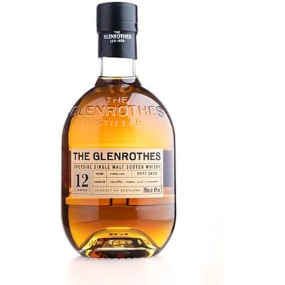The Glenrothes Speyside 12 Jahre Single Malt Whisky in Sherry-Eichenfässern gelagert 40% Vol 700ml Einzelflasche The Glenrothes Speyside 12 Jahre Single Malt Whisky in Sherry-Eichenfässern gelagert 40% Vol 700ml Einzelflasche