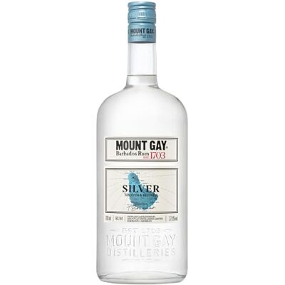 Mount Gay Silver 1x 0,7l Karibischer Rum aus Barbados, kristallklare Optik Mount Gay Silver 1x 0,7l Karibischer Rum aus Barbados, kristallklare Optik