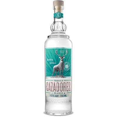 Cazadores Tequila Blanco, 40% Alkoholgehalt, 70cl / 700ml, Doppelt Destillierter Alkohol aus 100% Blauer Weber-Agave Cazadores Tequila Blanco, 40% Alkoholgehalt, 70cl / 700ml, Doppelt Destillierter Alkohol aus 100% Blauer Weber-Agave