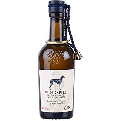 Windspiel Premium Dry Gin Navy Strength 57 % vol. 1 x 0,05 Liter International ausgezeichneter Manufaktur Miniatur Gin in geschmacksintensiver Navy Stärke aus der deutschen Vulkaneifel Windspiel Premium Dry Gin Navy Strength 57 % vol. 1 x 0,05 Liter International ausgezeichneter Manufaktur Miniatur Gin in geschmacksintensiver Navy Stärke aus der deutschen Vulkaneifel