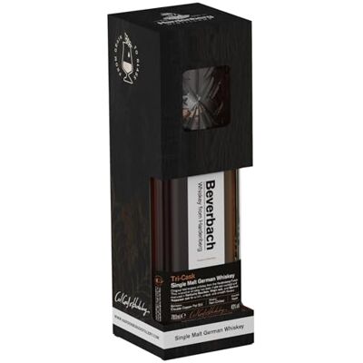 BEVERBACH Single Malt German Whiskey Tri-Cask I in Geschenkpackung mit Glas I Single Malt I Whiskey aus Deutschland I Dreifach im Eichenfass gelagert I 43% vol. I 0,7 l BEVERBACH Single Malt German Whiskey Tri-Cask I in Geschenkpackung mit Glas I Single Malt I Whiskey aus Deutschland I Dreifach im Eichenfass gelagert I 43% vol. I 0,7 l