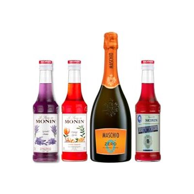 MONIN Alkoholfreies Aperitif Set 3x 0,25l Sirup & 0,75l Maschio Zero Mocktail Set für Orange Spritz, Bitter & Lavendel Drinks Ideal für alkoholfreie Cocktails, Sommergetränke & Geschenke MONIN Alkoholfreies Aperitif Set 3x 0,25l Sirup & 0,75l Maschio Zero Mocktail Set für Orange Spritz, Bitter & Lavendel Drinks Ideal für alkoholfreie Cocktails, Sommergetränke & Geschenke
