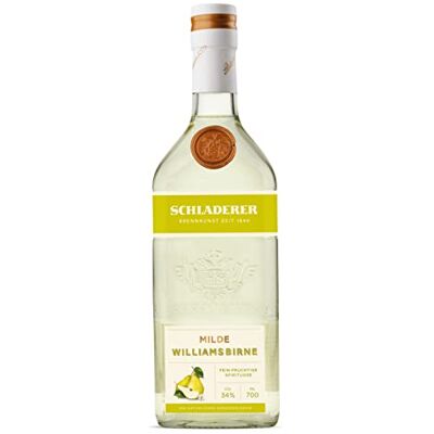 Schladerer Milde Williamsbirne 91 Punkte 2025 Falstaff feiner Digestif aus dem Schwarzwald, mild und fruchtig dank sonnengereifter Birnen aus der Breisgau Region (1 x 0.7l) Schladerer Milde Williamsbirne 91 Punkte 2025 Falstaff feiner Digestif aus dem Schwarzwald, mild und fruchtig dank sonnengereifter Birnen aus der Breisgau Region (1 x 0.7l)