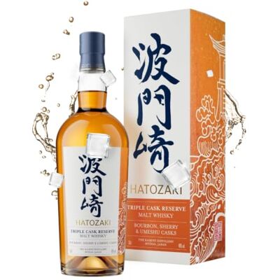 Hatozaki Triple Cask Reserve Malt Whisky I 46% Vol. I 700ml I Bourbon-, Sherry- & Umeshu-Fassreifung I Aromen von schwarzem Tee, Vanille & Aprikosen I Japanischer Whisky aus der Kaikyō Distillery Hatozaki Triple Cask Reserve Malt Whisky I 46% Vol. I 700ml I Bourbon-, Sherry- & Umeshu-Fassreifung I Aromen von schwarzem Tee, Vanille & Aprikosen I Japanischer Whisky aus der Kaikyō Distillery