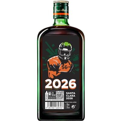 Jägermeister SUPER BOWL 2026 – 0,7l Premium Kräuterlikör 35% Vol. American Football Limited Edition – 56 erlesene Kräuter – Kalt mazeriertes Elixier – Im Eichenfass gelagert Jägermeister SUPER BOWL 2026 – 0,7l Premium Kräuterlikör 35% Vol. American Football Limited Edition – 56 erlesene Kräuter – Kalt mazeriertes Elixier – Im Eichenfass gelagert