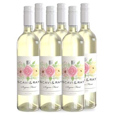 Scavi & Ray Weißwein Sogno Fiori 6 x 0,75L lieblicher, italienischer Sommerwein mit blumig-frischen Aromen von Birne und Orange, 9,5% vol. für elegante Anlässe Scavi & Ray Weißwein Sogno Fiori 6 x 0,75L lieblicher, italienischer Sommerwein mit blumig-frischen Aromen von Birne und Orange, 9,5% vol. für elegante Anlässe