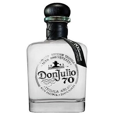 Don Julio 70 Crystal Claro Añejo Premium gereifter Tequila aus Jalisco, Mexiko 100 % blaue Agave Jubiläumsedition 35 % Vol Einzelflasche, 700 ml Don Julio 70 Crystal Claro Añejo Premium gereifter Tequila aus Jalisco, Mexiko 100 % blaue Agave Jubiläumsedition 35 % Vol Einzelflasche, 700 ml