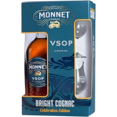 Monnet VSOP Cognac aus Frankreich Gold Meiningers International Spirits Awards mit Geschenkverpackung mit Glas aromatisch fruchtiger Geschmack 40% Vol. 0,7 Liter Monnet VSOP Cognac aus Frankreich Gold Meiningers International Spirits Awards mit Geschenkverpackung mit Glas aromatisch fruchtiger Geschmack 40% Vol. 0,7 Liter