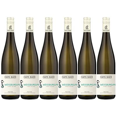 Hans Baer Weißburgunder Trocken Weisswein Qualitätswein aus Rheinhessen, Deutschland (6 x 0.75 l) Hans Baer Weißburgunder Trocken Weisswein Qualitätswein aus Rheinhessen, Deutschland (6 x 0.75 l)