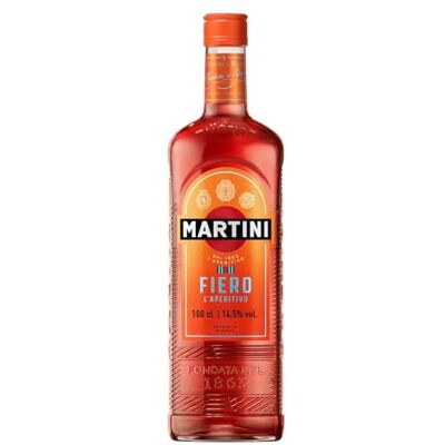 Martini Fiero roter Wermut Aperitif, 14,5% vol., 100cl / 1L, süßer Aperitif angereichert mit handgeschnittenen spanischen Orangenschalen Martini Fiero roter Wermut Aperitif, 14,5% vol., 100cl / 1L, süßer Aperitif angereichert mit handgeschnittenen spanischen Orangenschalen