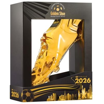 Golden Shoe Blended Scotch Whisky Limitierte Champions Edition im Fußballschuh-Design World Cup 2026 40% Vol. 700ml Golden Shoe Blended Scotch Whisky Limitierte Champions Edition im Fußballschuh-Design World Cup 2026 40% Vol. 700ml