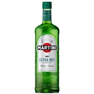 Martini Extra Dry Wermut Aperitif, 15% vol., 75cl / 750ml, heller italienischer weißer Wermut, angereichert mit handerlesenen Botanicals Martini Extra Dry Wermut Aperitif, 15% vol., 75cl / 750ml, heller italienischer weißer Wermut, angereichert mit handerlesenen Botanicals